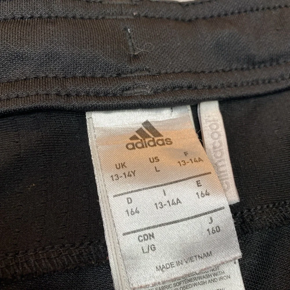 Adidas Tiro Track Pants Youth Large Black White Soccer Training Running Outdoors
